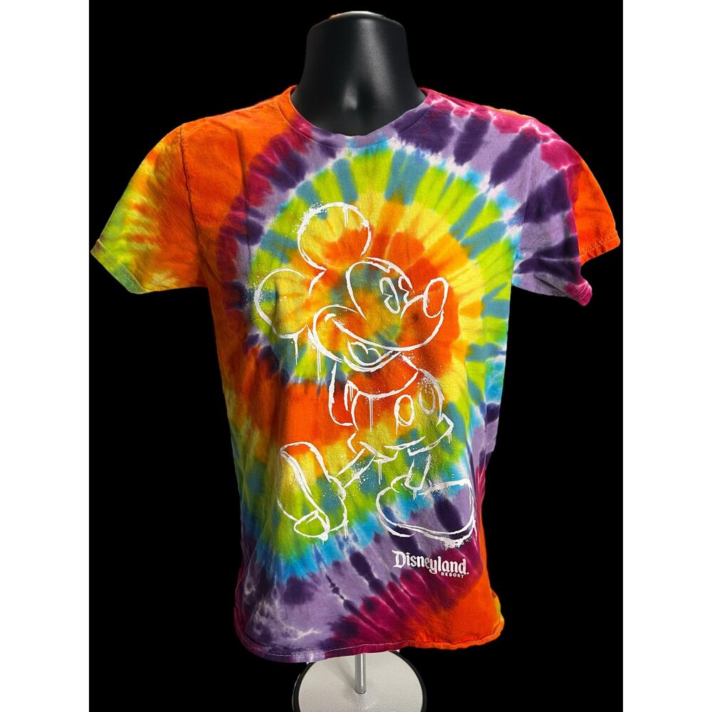 Vintage Disney Parks Mickey Mouse Tie-Dye T-Shirt - Disneyland Colorful Small